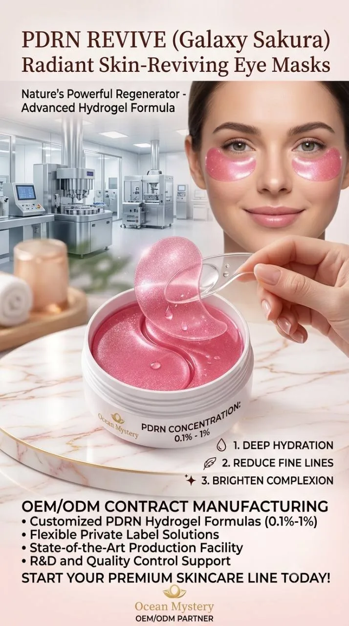 Pink PDRN-inspired Eye Patch private-label manufacturing reference